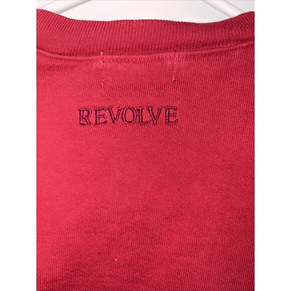 New Revolve RVLV RED SWEATSHIRT EMBROIDERED RHS MEDIUM NEW WITH TAGS - Picture 6 of 9